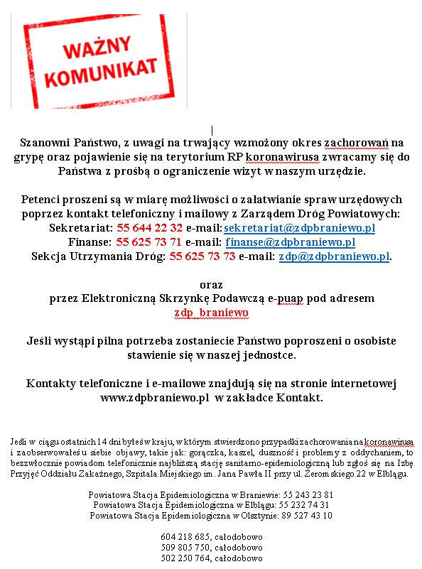 Ważna informacja